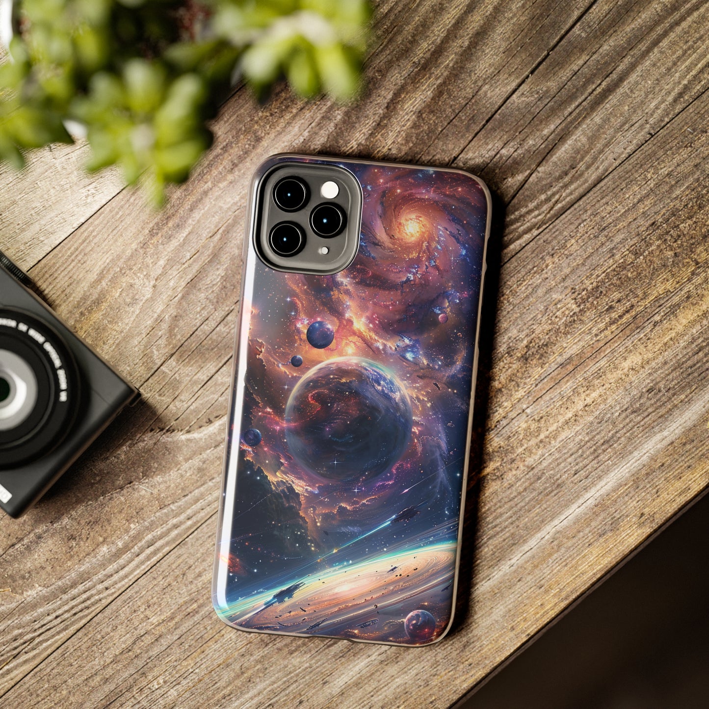 Cosmic Scene Phone Case for iPhone - Lightweight, Impact Resistant, Wireless Charging Compatible