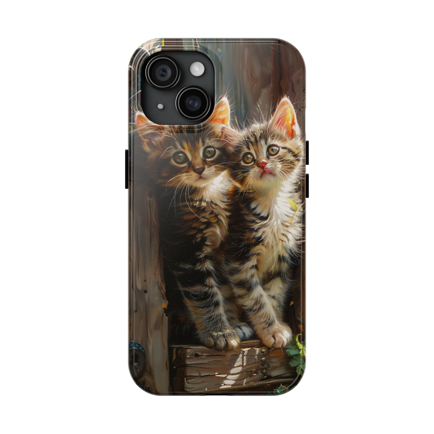 Window of Kittens Phone Case for iPhone - Lightweight, Impact Resistant, Wireless Charging Compatible