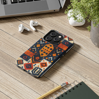 Cultural Tapestry Phone Case for iPhone - Lightweight, Impact Resistant, Wireless Charging Compatible