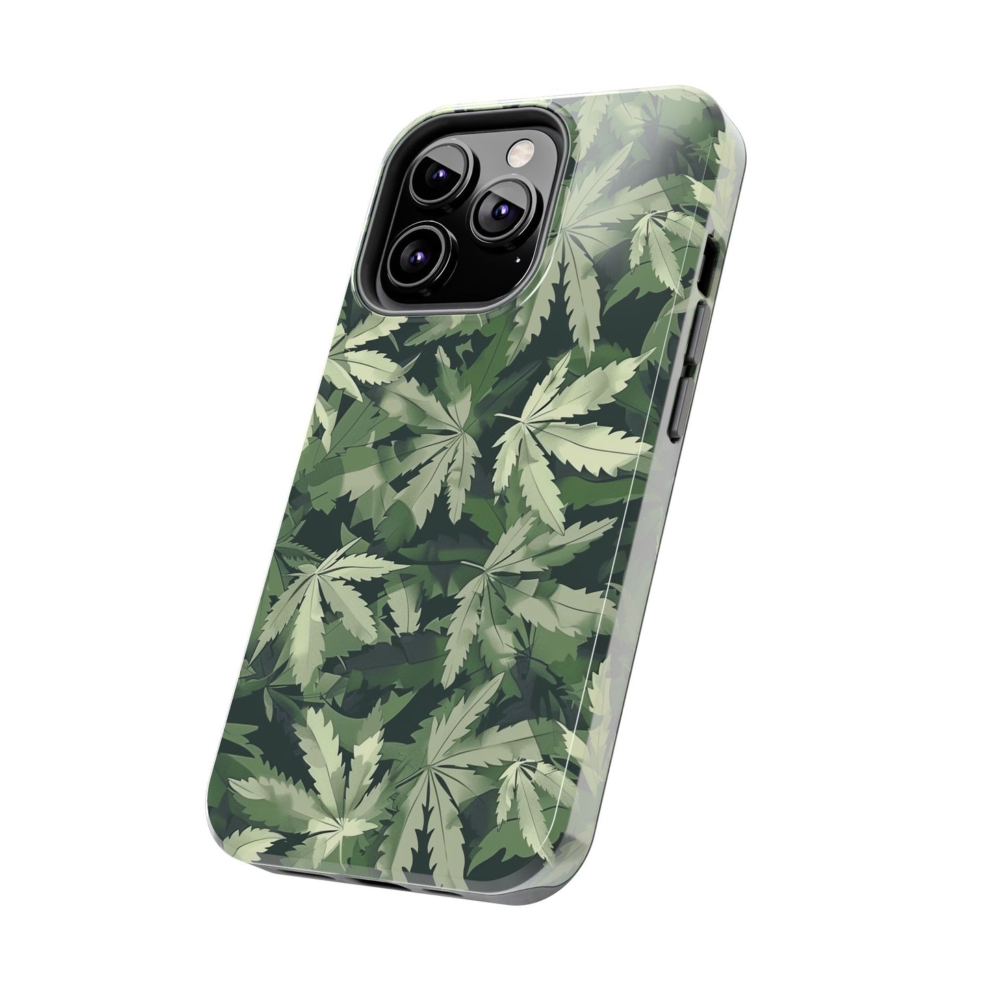 Cannabis Camo 3 Phone Case for iPhone - Lightweight, Impact Resistant, Wireless Charging Compatible