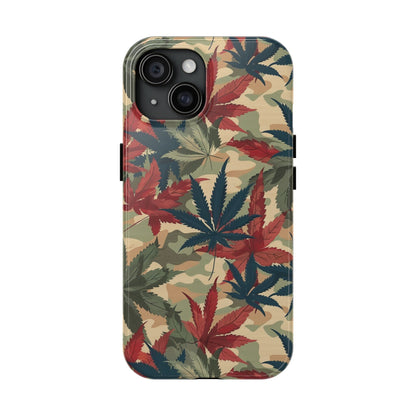 Cannabis Camo Phone Case for iPhone - Lightweight, Impact Resistant, Wireless Charging Compatible