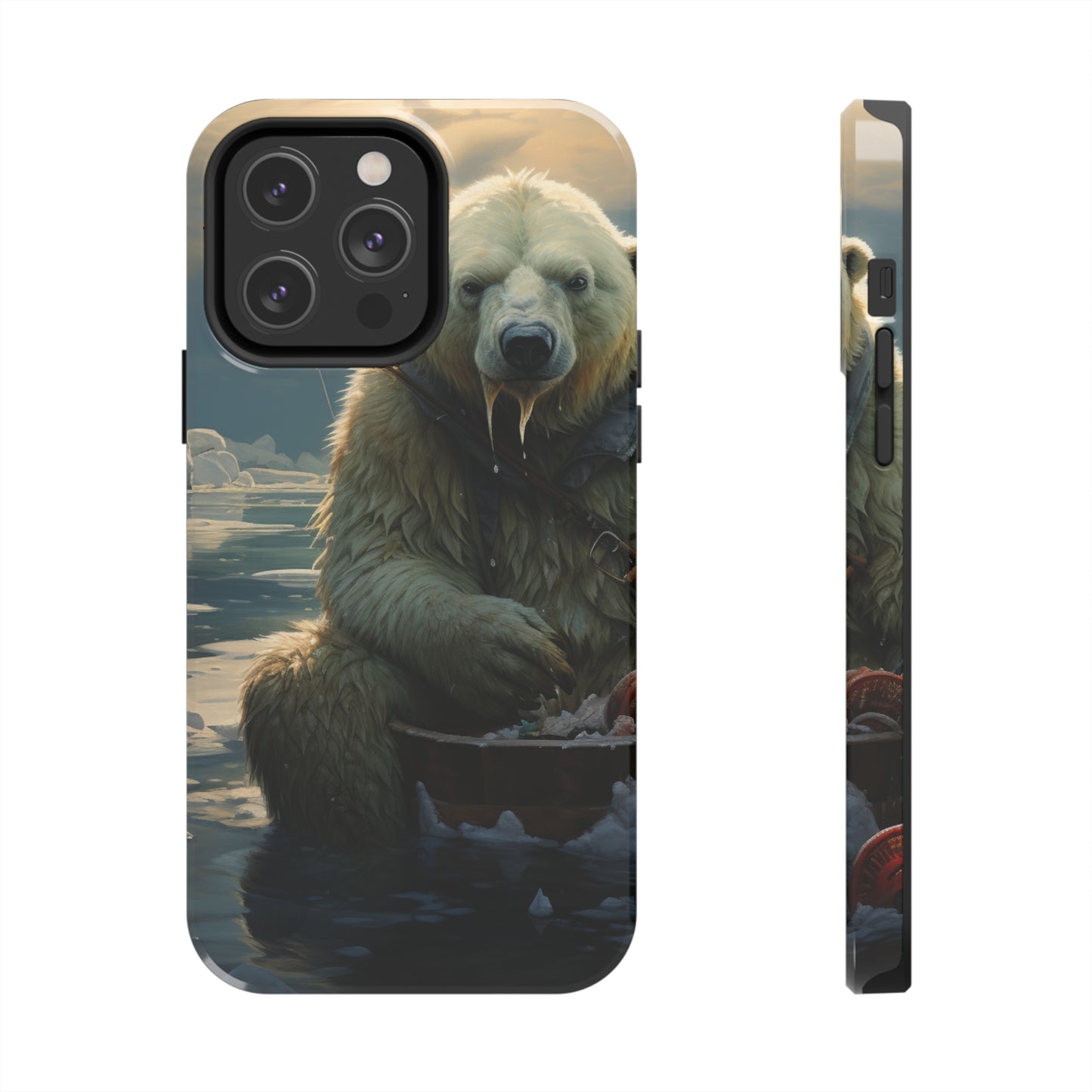 Polar Bear Phone Case for iPhone - Lightweight, Impact Resistant, Wireless Charging Compatible