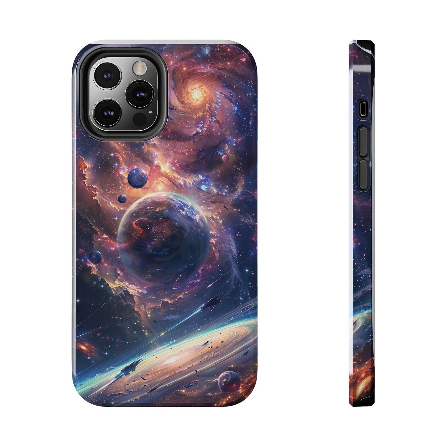 Cosmic Scene Phone Case for iPhone - Lightweight, Impact Resistant, Wireless Charging Compatible