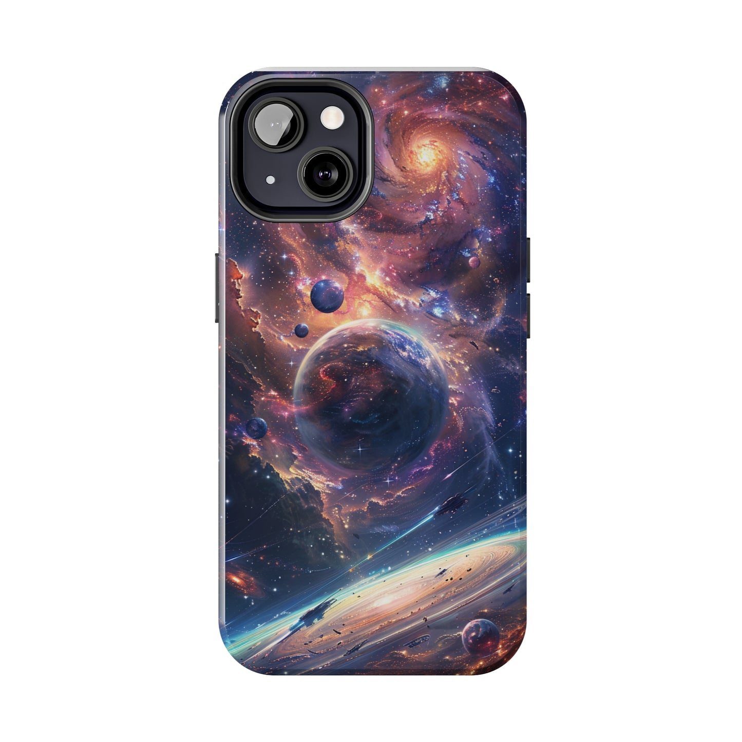 Cosmic Scene Phone Case for iPhone - Lightweight, Impact Resistant, Wireless Charging Compatible