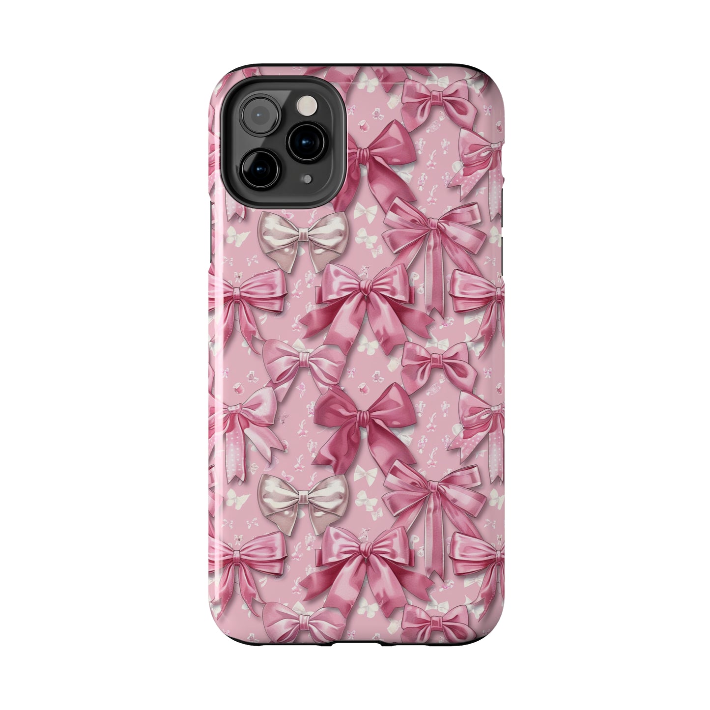 Pink Bows 4 Phone Case for iPhone - Lightweight, Impact Resistant, Wireless Charging Compatible