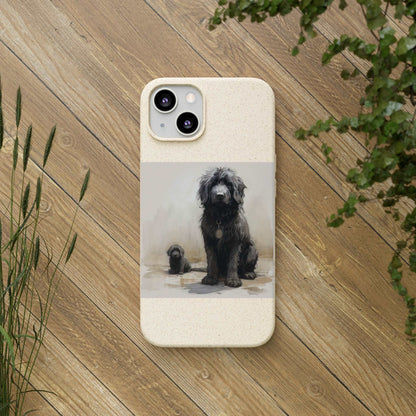 Biodegradable Custom Pet Phone Case, Dog iPhone Case, Doodle Phone Case, Newfypoo, Puppy phone case-AI phone case-AI By AJ