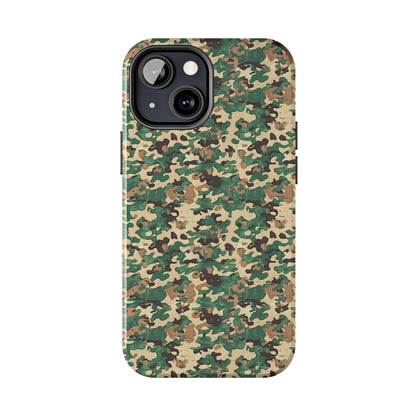 Green Camo Phone Case for iPhone - Lightweight, Impact Resistant, Wireless Charging Compatible