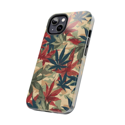 Cannabis Camo Phone Case for iPhone - Lightweight, Impact Resistant, Wireless Charging Compatible