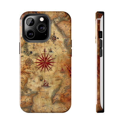 Ancient Cartography Phone Case for iPhone - Lightweight, Impact Resistant, Wireless Charging Compatible