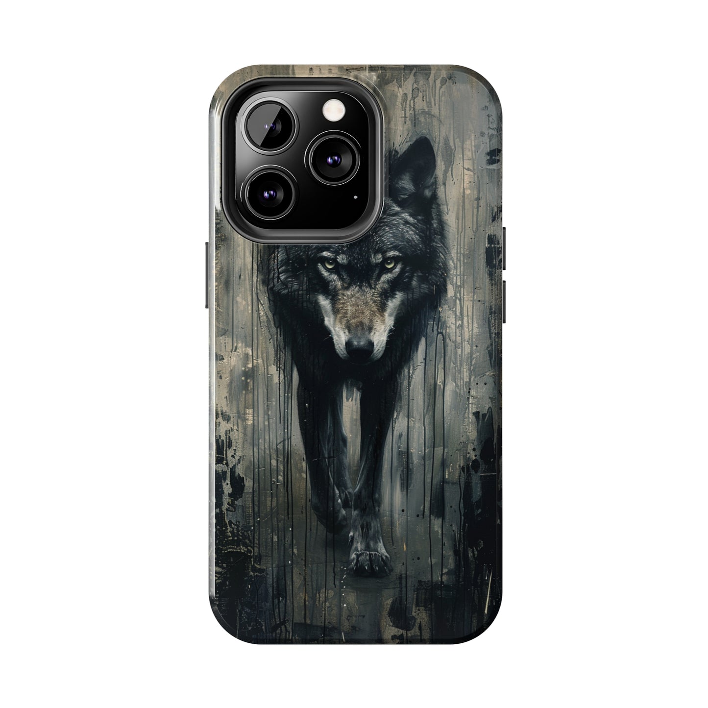 The Arte Povera Style Wolf Phone Case for iPhone - Lightweight, Impact Resistant, Wireless Charging Compatible