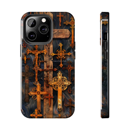 Religious Cross Phone Case for iPhone - Lightweight, Impact Resistant, Wireless Charging Compatible