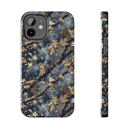 Gray Camo Phone Case for iPhone - Lightweight, Impact Resistant, Wireless Charging Compatible