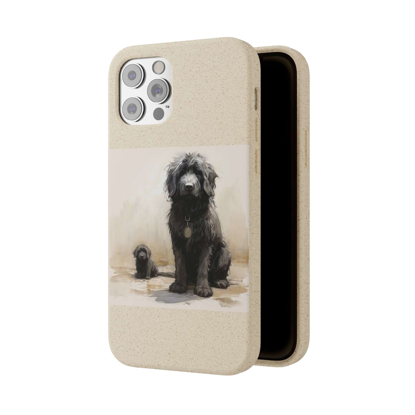 Biodegradable Custom Pet Phone Case, Dog iPhone Case, Doodle Phone Case, Newfypoo, Puppy phone case-AI phone case-AI By AJ