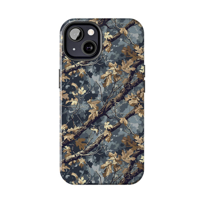 Gray Camo Phone Case for iPhone - Lightweight, Impact Resistant, Wireless Charging Compatible