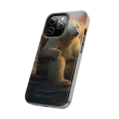 Rocking Polar Bear Phone Case for iPhone - Lightweight, Impact Resistant, Wireless Charging Compatible