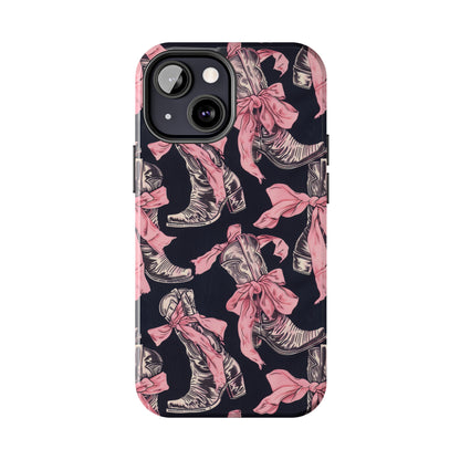 Bows and Boots 3 Phone Case for iPhone - Lightweight, Impact Resistant, Wireless Charging Compatible