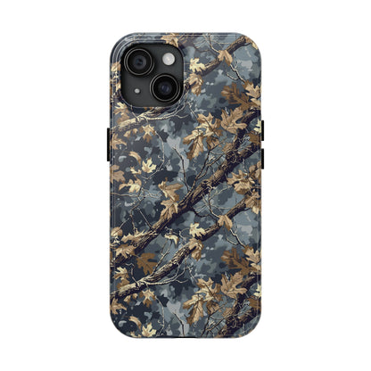 Gray Camo Phone Case for iPhone - Lightweight, Impact Resistant, Wireless Charging Compatible