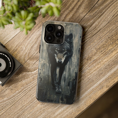 The Arte Povera Style Wolf Phone Case for iPhone - Lightweight, Impact Resistant, Wireless Charging Compatible