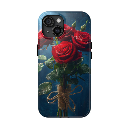 Roses Phone Case for iPhone - Lightweight, Impact Resistant, Wireless Charging Compatible