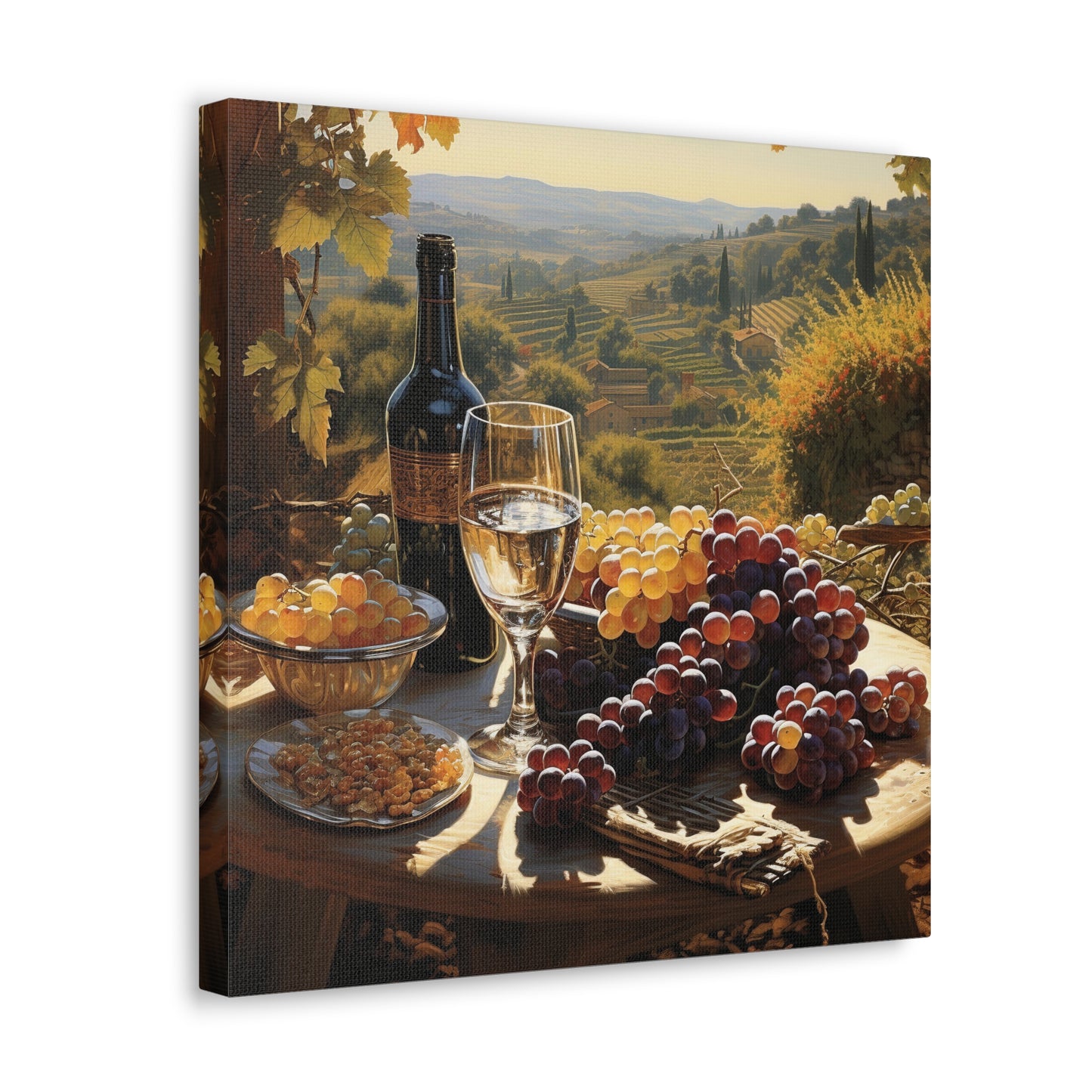 Wine Lover Canvas Gallery Wrap Series 1 A | Beautiful Wine Cellar Art Series | Kitchen Decor