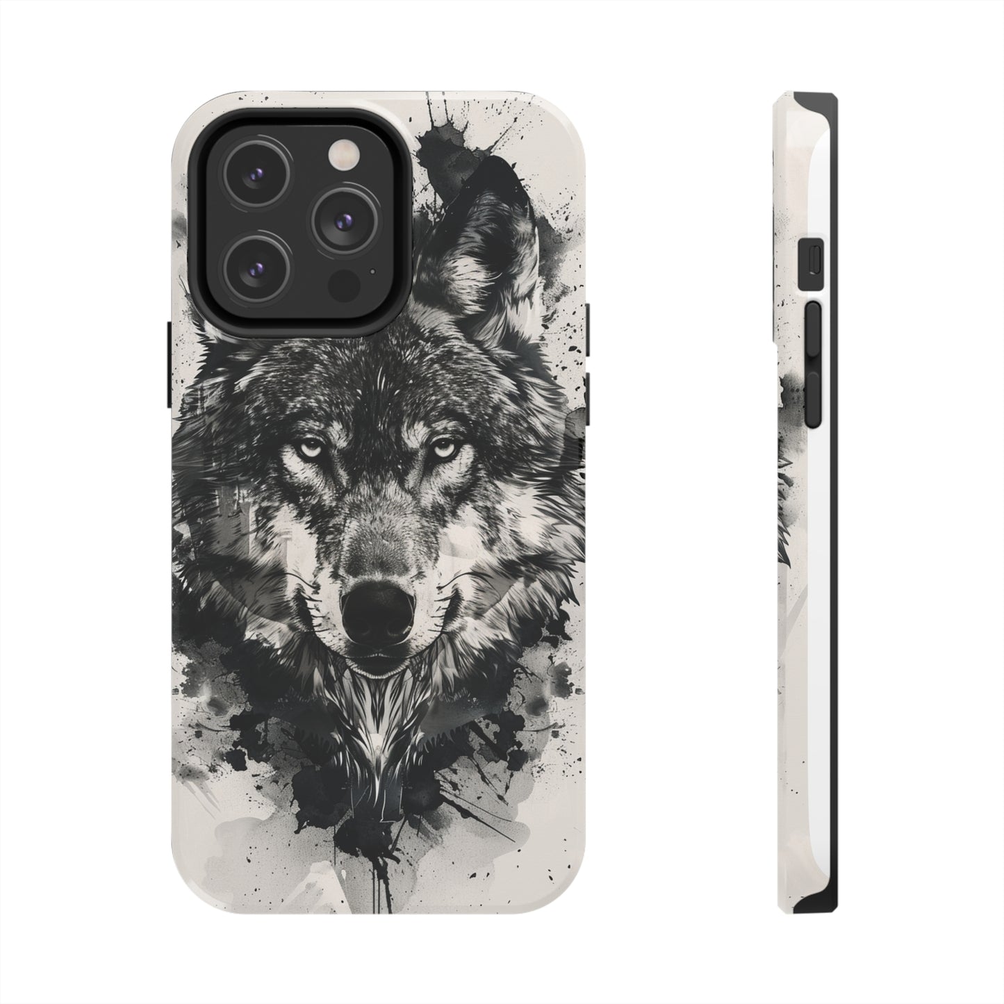 Calligraffiti Style Wolf Phone Case 3 for iPhone - Lightweight, Impact Resistant, Wireless Charging Compatible