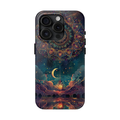 Mandala Pattern Phone Case 2 for iPhone - Lightweight, Impact Resistant, Wireless Charging Compatible