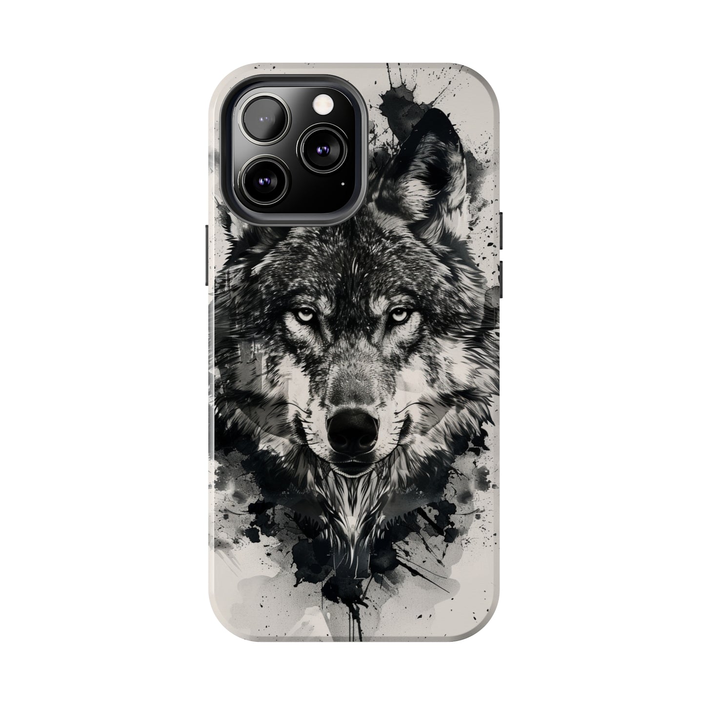 Calligraffiti Style Wolf Phone Case 3 for iPhone - Lightweight, Impact Resistant, Wireless Charging Compatible