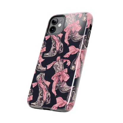 Bows and Boots 3 Phone Case for iPhone - Lightweight, Impact Resistant, Wireless Charging Compatible