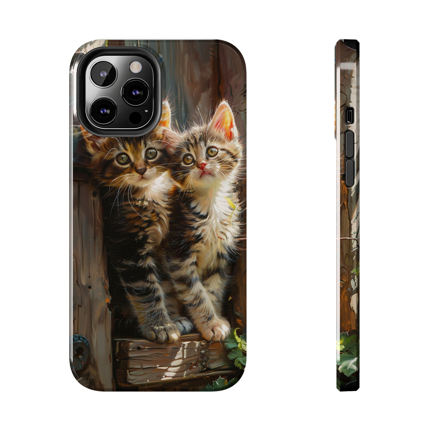 Window of Kittens Phone Case for iPhone - Lightweight, Impact Resistant, Wireless Charging Compatible