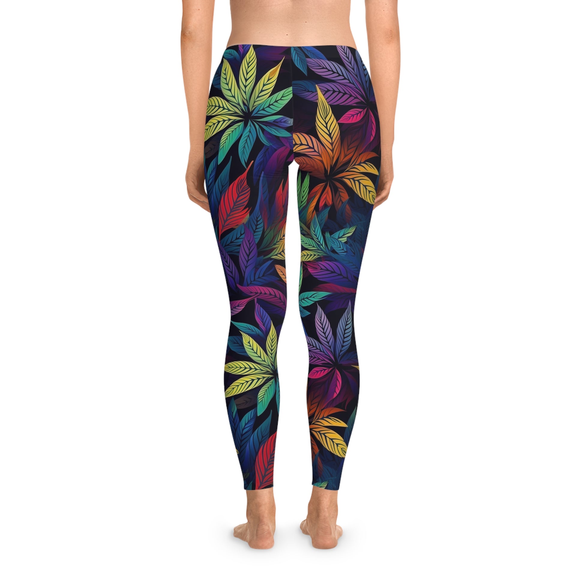 Weed Leaf Stretchy Leggings