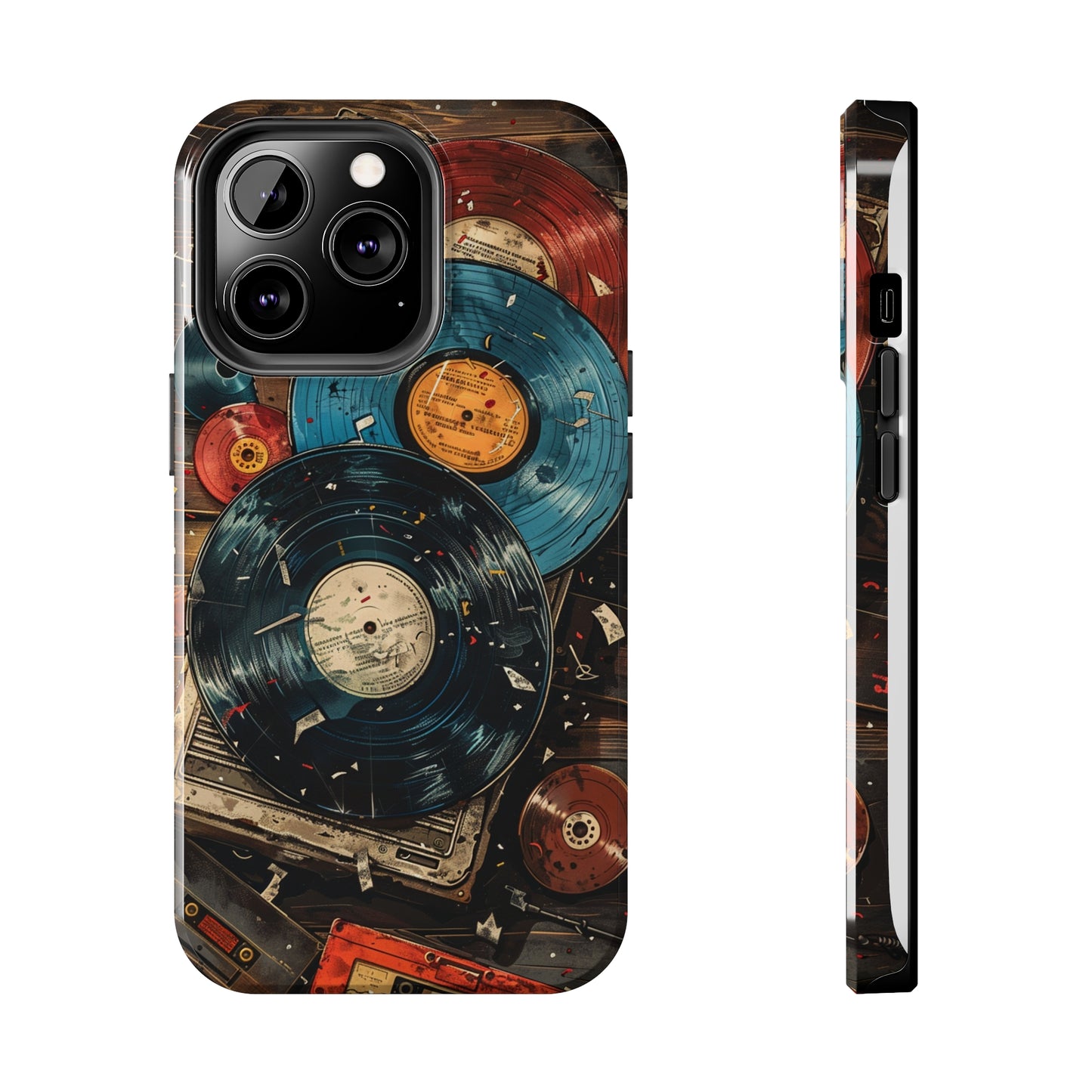 Vintage Audio Phone Case for iPhone - Lightweight, Impact Resistant, Wireless Charging Compatible