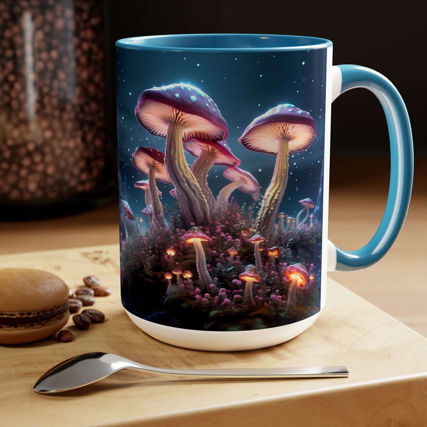 AI Art Mushroom Land Coffee Mug