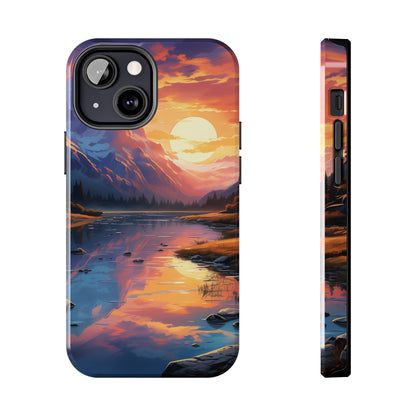 Serene Scene Phone Case for iPhone - Lightweight, Impact Resistant, Wireless Charging Compatible