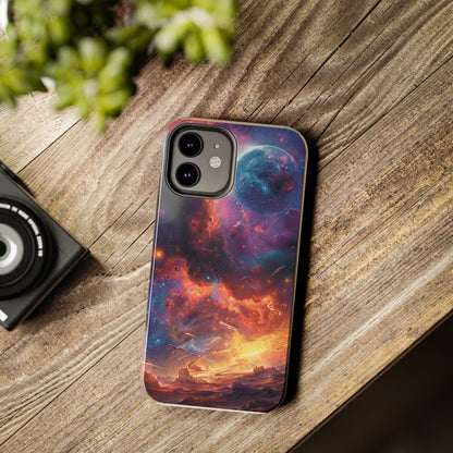 Cosmic Space Phone Case for iPhone - Lightweight, Impact Resistant, Wireless Charging Compatible