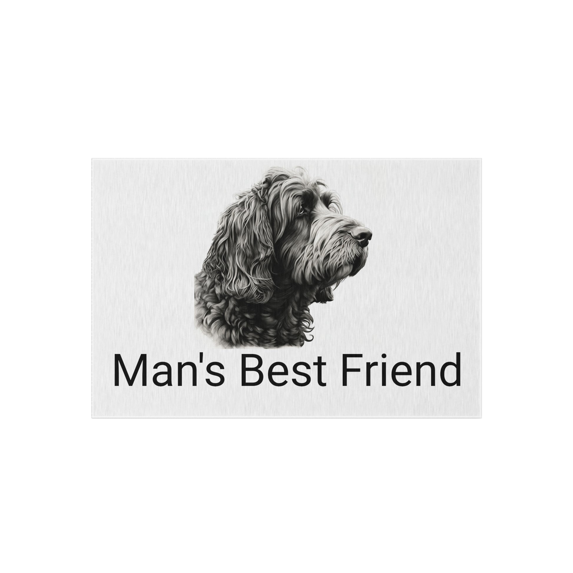 Outdoor Rug - Man's Best Friend, Outside dog rug, Outside decor, dog decor