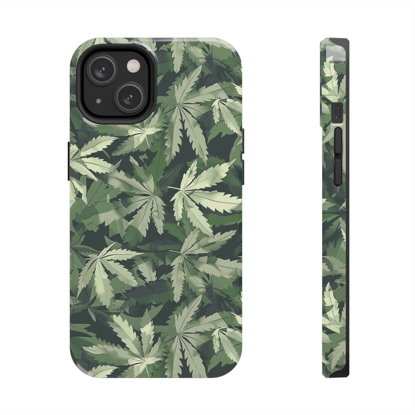 Cannabis Camo 3 Phone Case for iPhone - Lightweight, Impact Resistant, Wireless Charging Compatible