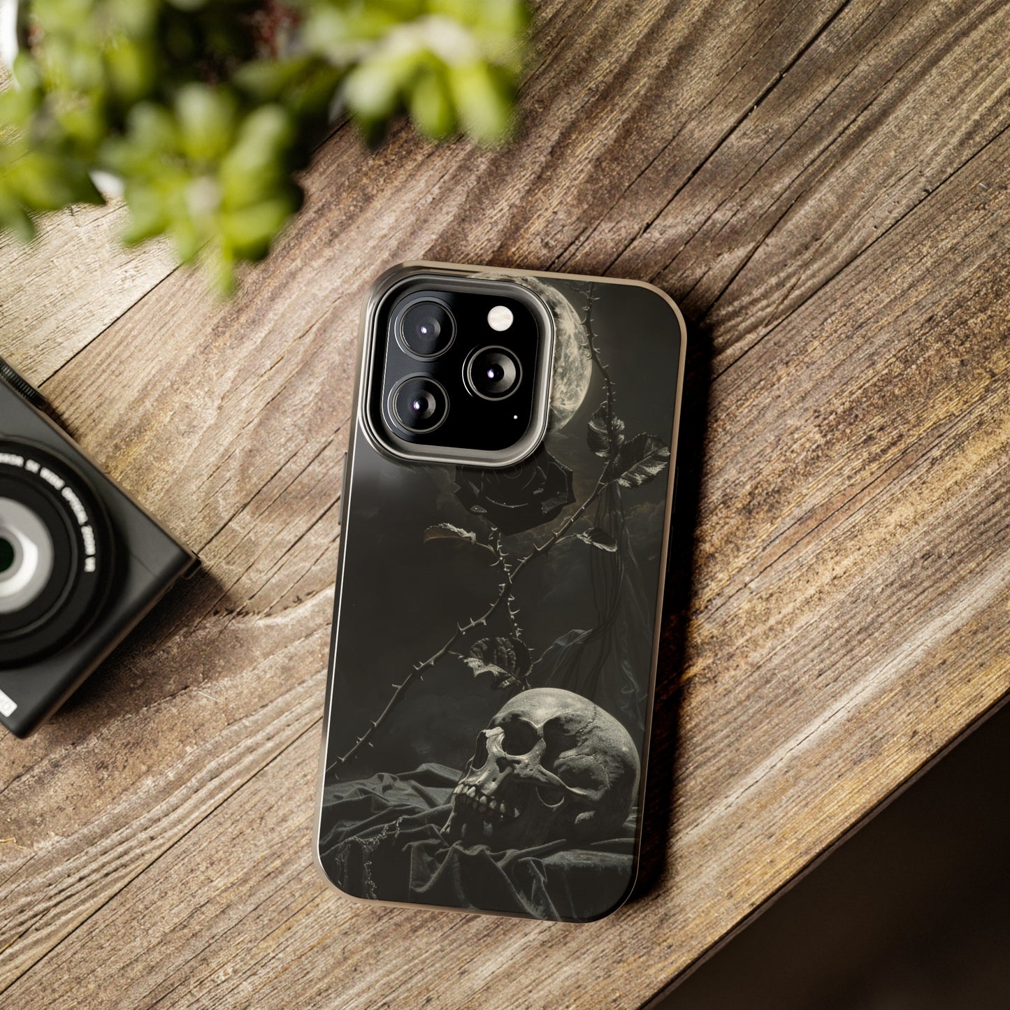 Gothic Elegance Phone Case for iPhone - Lightweight, Impact Resistant, Wireless Charging Compatible