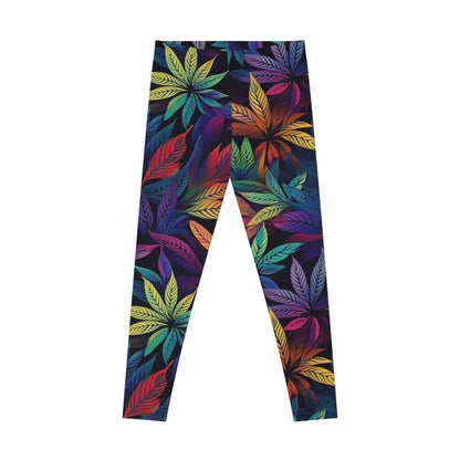 Weed Leaf Stretchy Leggings