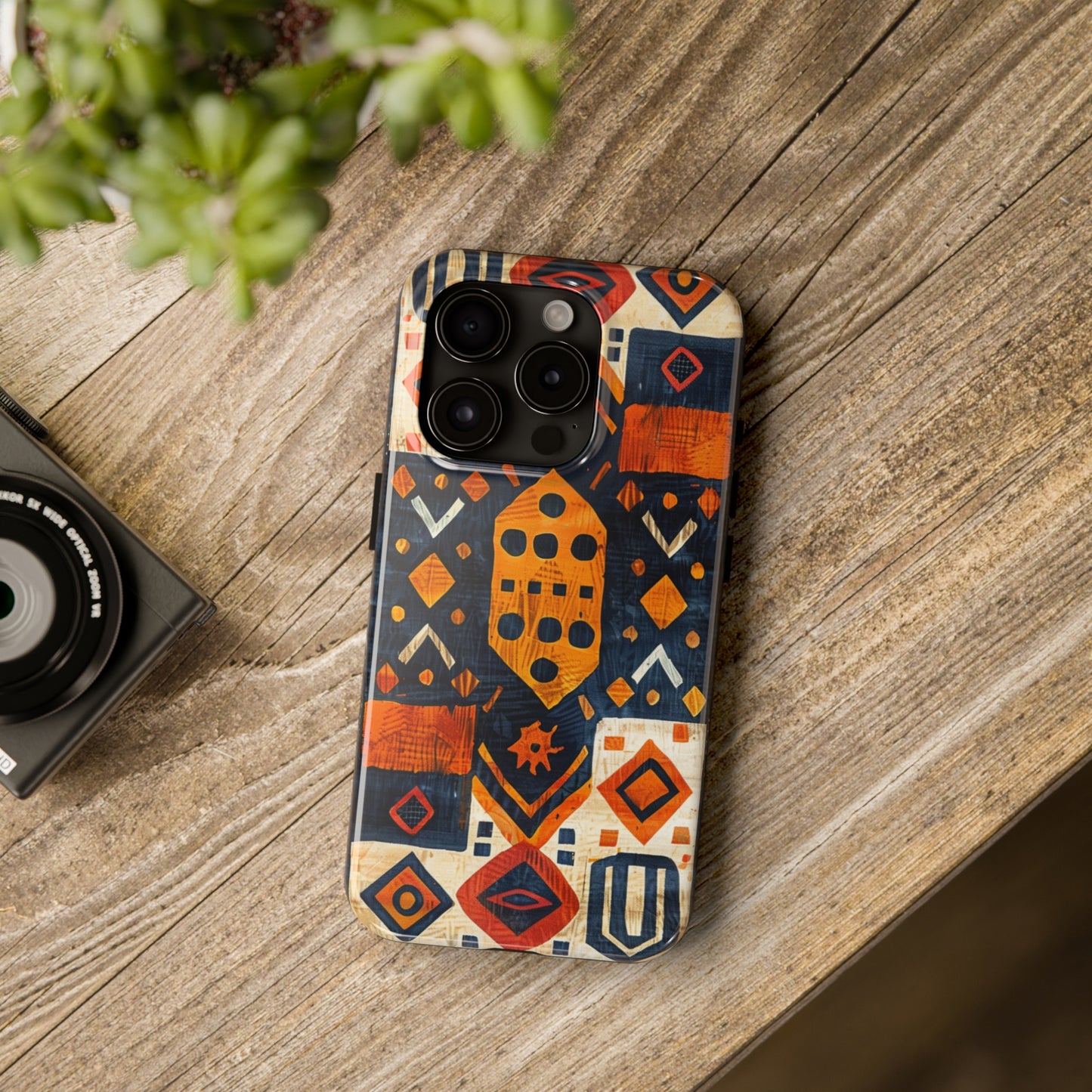 Cultural Tapestry Phone Case for iPhone - Lightweight, Impact Resistant, Wireless Charging Compatible