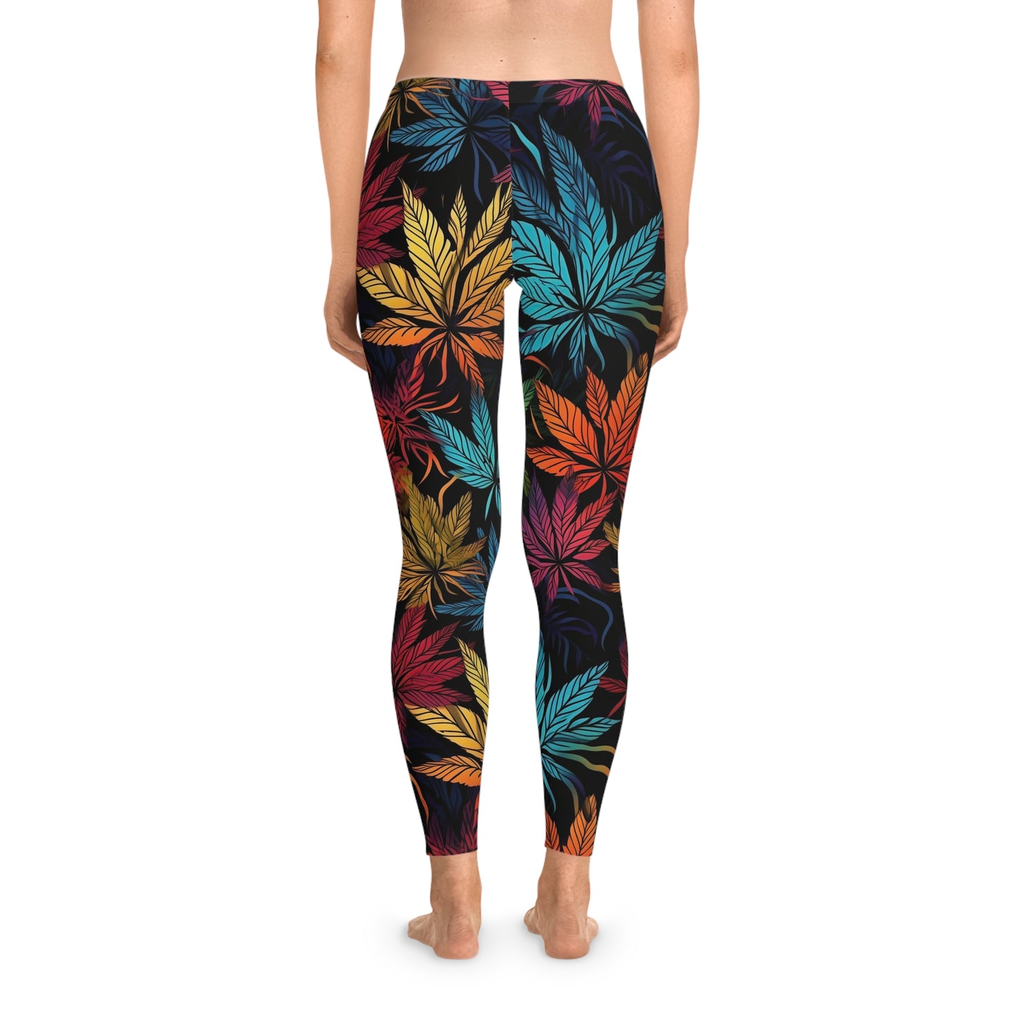 Wacky Weed Leaf Stretchy Leggings