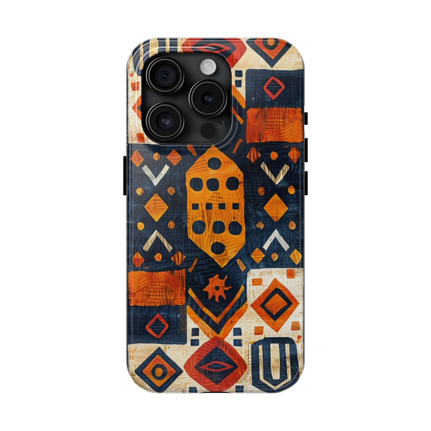 Cultural Tapestry Phone Case for iPhone - Lightweight, Impact Resistant, Wireless Charging Compatible