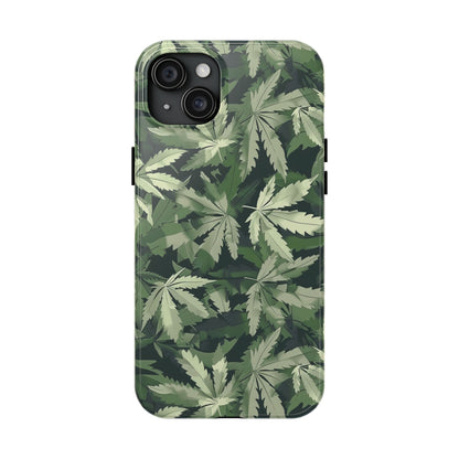 Cannabis Camo 3 Phone Case for iPhone - Lightweight, Impact Resistant, Wireless Charging Compatible