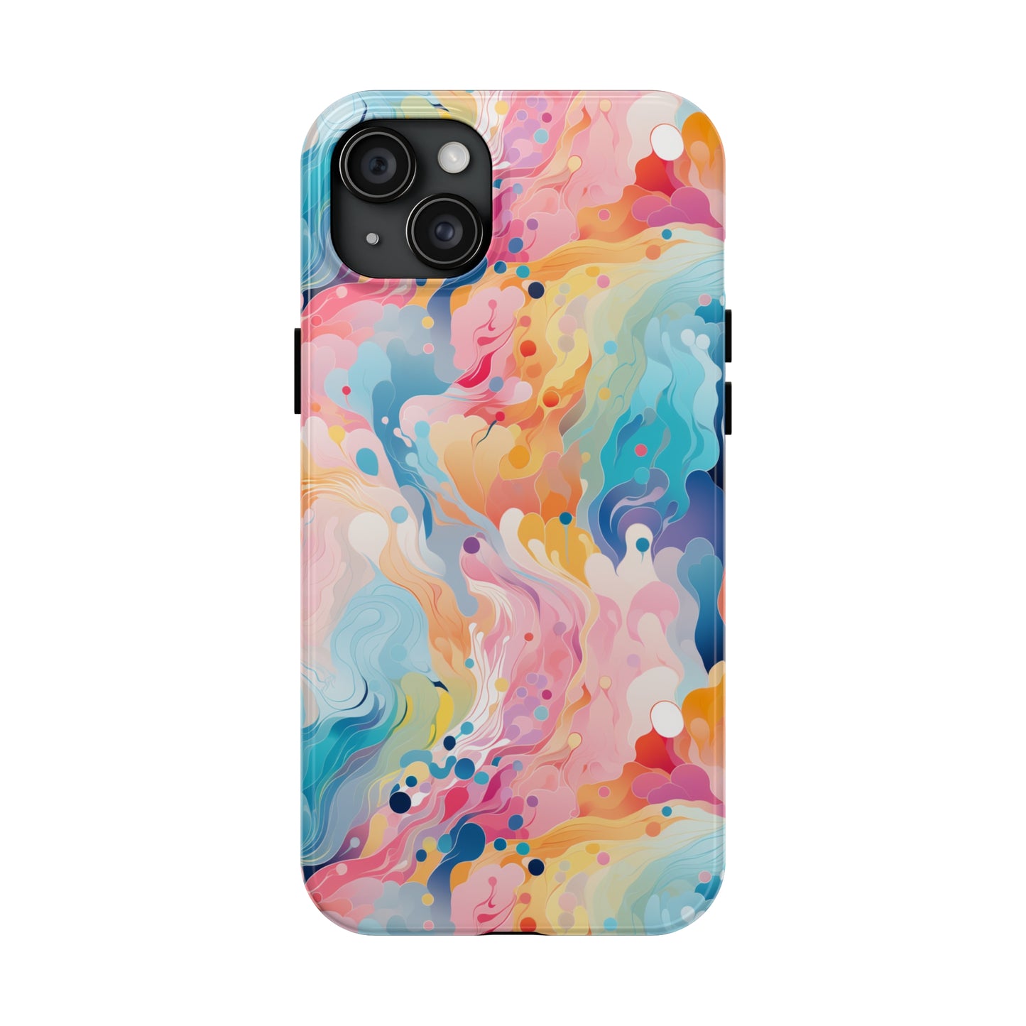 AI Psychedelic Pattern Phone Case for iPhone - Lightweight, Impact Resistant, Wireless Charging Compatible-AI phone case-AI By AJ