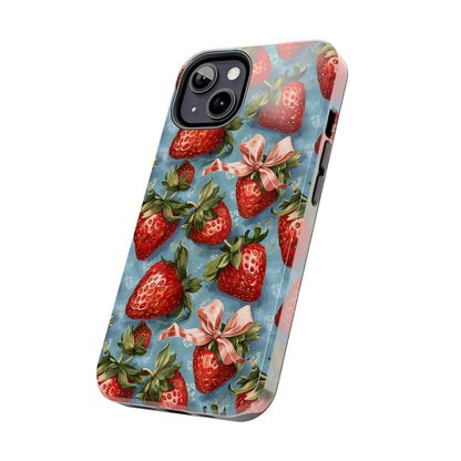 Bows and Berries 2 Phone Case for iPhone - Lightweight, Impact Resistant, Wireless Charging Compatible