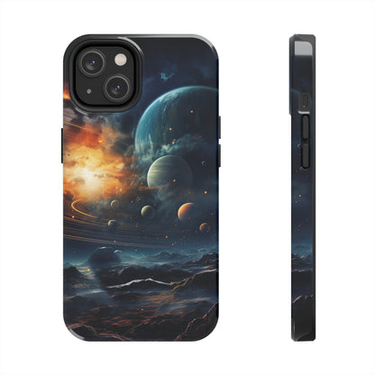 Space Planet Phone Case for iPhone - Lightweight, Impact Resistant, Wireless Charging Compatible