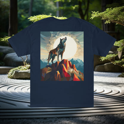 Unisex Classic Tee with Dual Wolf images, Mystical Creatures, Wolves