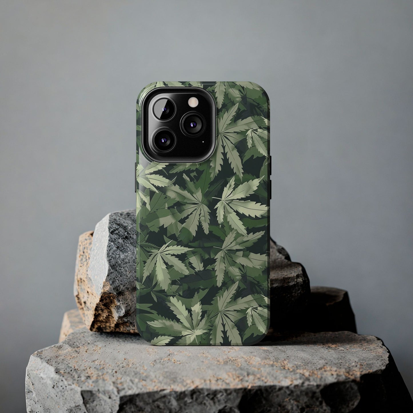 Cannabis Camo 3 Phone Case for iPhone - Lightweight, Impact Resistant, Wireless Charging Compatible