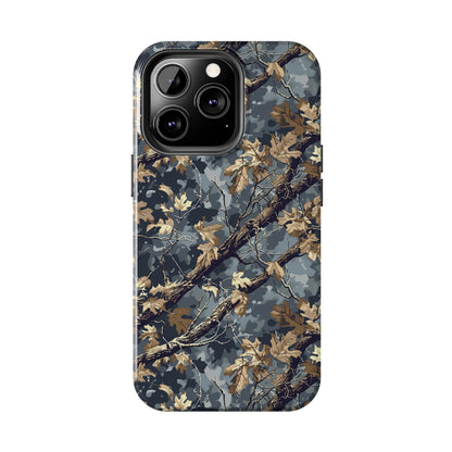 Gray Camo Phone Case for iPhone - Lightweight, Impact Resistant, Wireless Charging Compatible