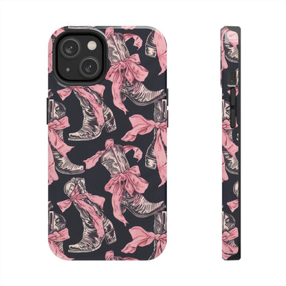 Bows and Boots 3 Phone Case for iPhone - Lightweight, Impact Resistant, Wireless Charging Compatible