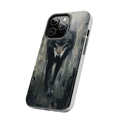 The Arte Povera Style Wolf Phone Case for iPhone - Lightweight, Impact Resistant, Wireless Charging Compatible